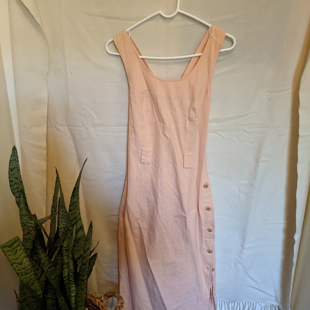 Vintage linen pencil dress